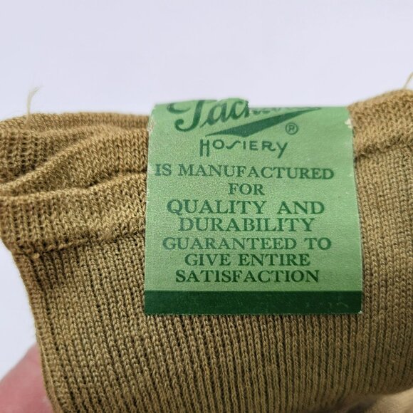 Vintage Men's Khaki Socks 6 Pair Fine Mercerized Cotton Packard Hosiery NOS - Picture 12 of 16